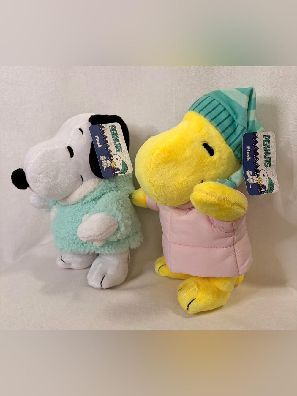 NWT 2024 Peanuts Snoopy & Woodstock SET Plush CVS Exclusive Winter Jackets 10"